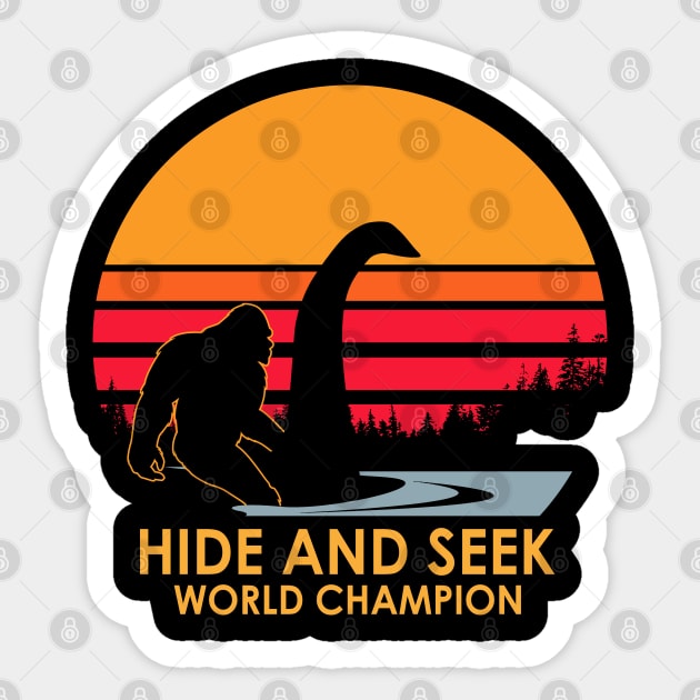 Hide and seek world champion Sticker by JameMalbie